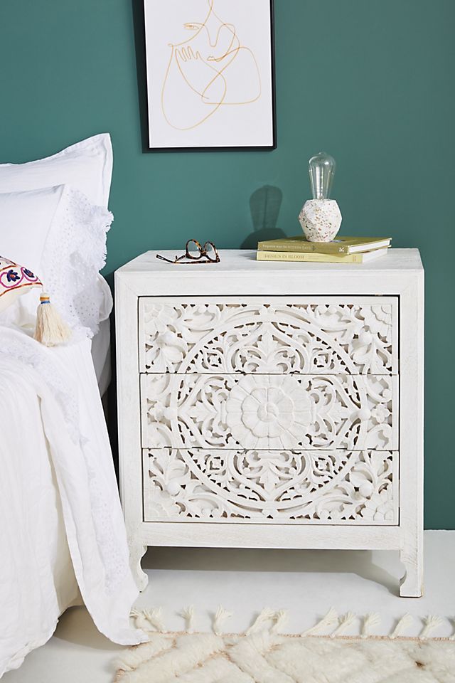 Handcarved Lombok Nightstand | Anthropologie (US)