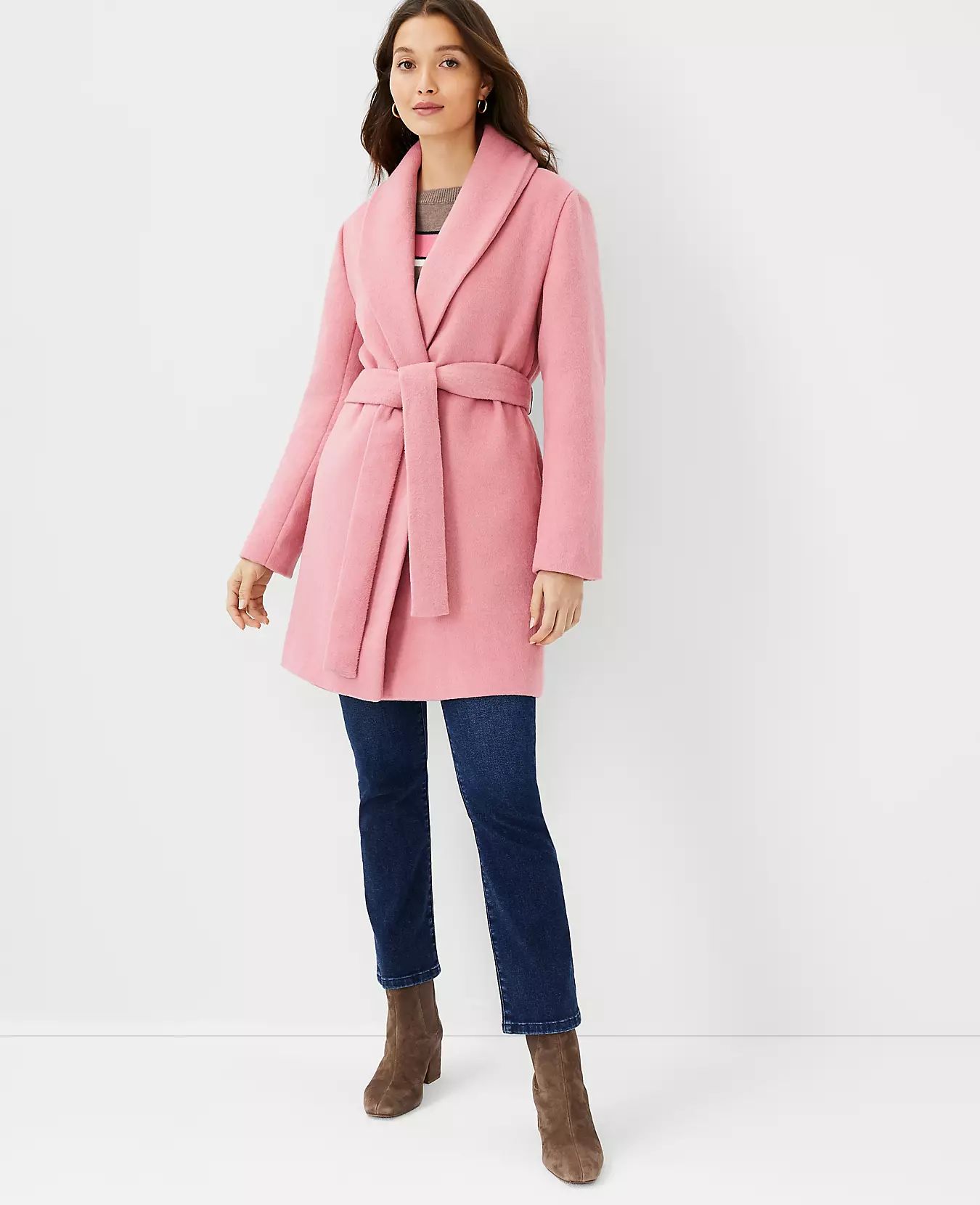 Shawl Collar Belted Coat | Ann Taylor (US)