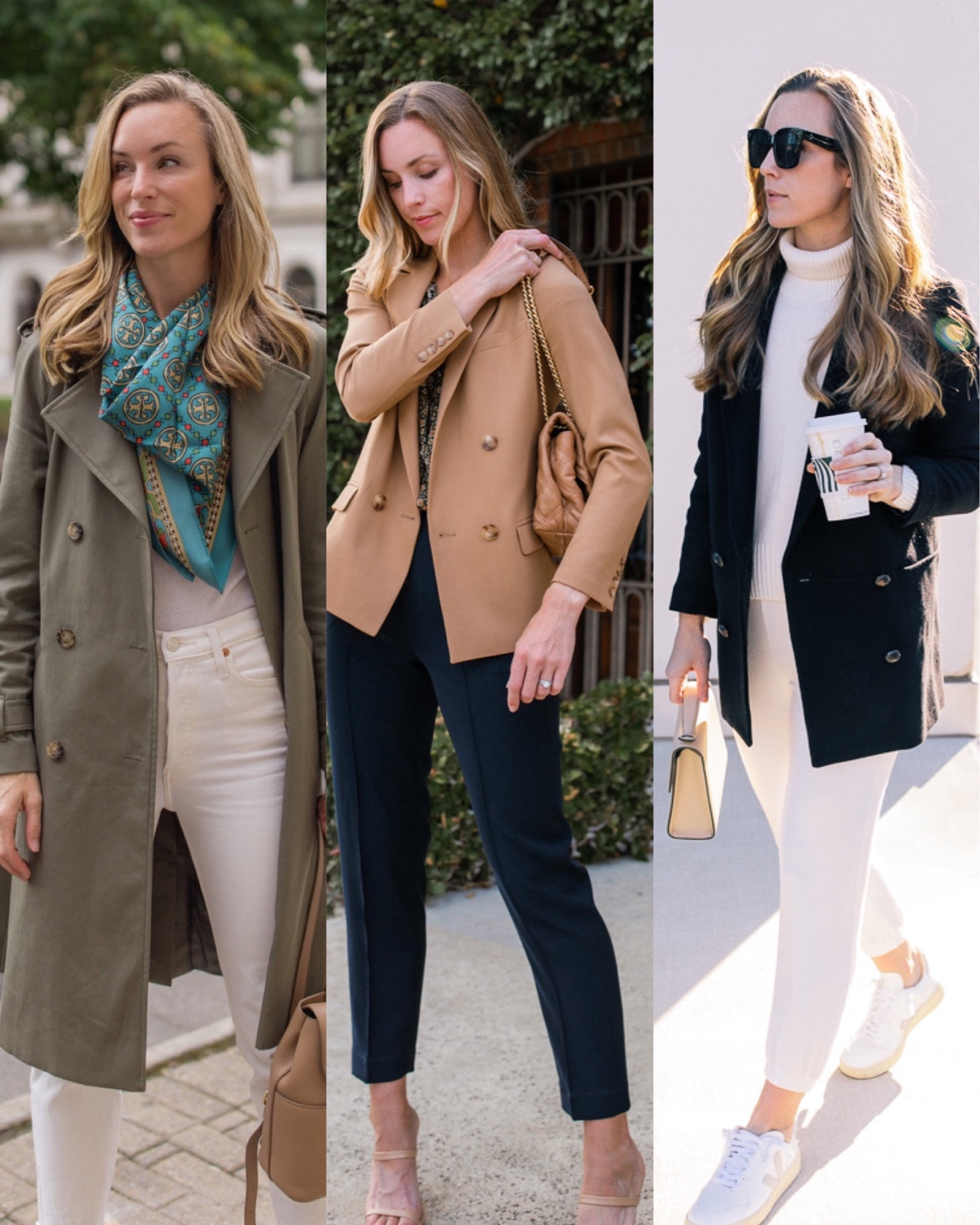 Sezane fall layers back in stock 🤎

• Scott Trench—Also have and love in classic camel. I wear size 4 so there’s room for a thin layer underneath.
• Christie Jacket—I wear size 4. For a closer fit, size down one.
• James Coat—TTS. Mine is size 6, but I wish I had a 4. 

#sezane #sezanecoat #sezanejacket #sezanetrenchcoat #greentrenchcoat #camelblazer #blackwoolcoat #sezanewoolcoat #sezanescott

#LTKworkwear #LTKstyletip #LTKSeasonal