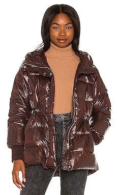 Toast Society Estelle Puffer Jacket in Chocolate Truffle from Revolve.com | Revolve Clothing (Global)