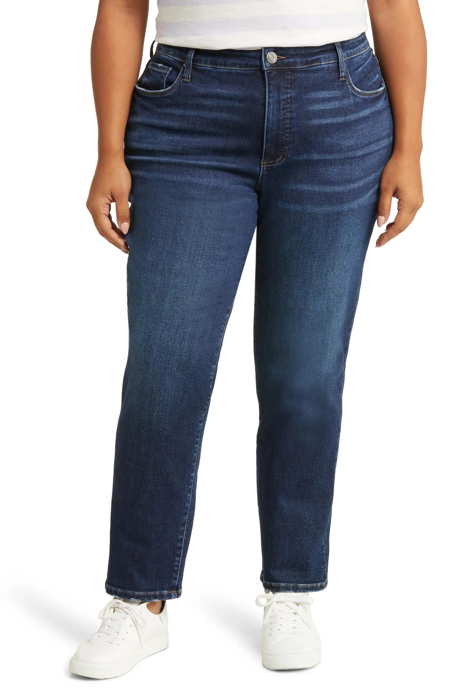 Reese Fab Ab High Waist Ankle Slim Straight Leg Jeans | Nordstrom