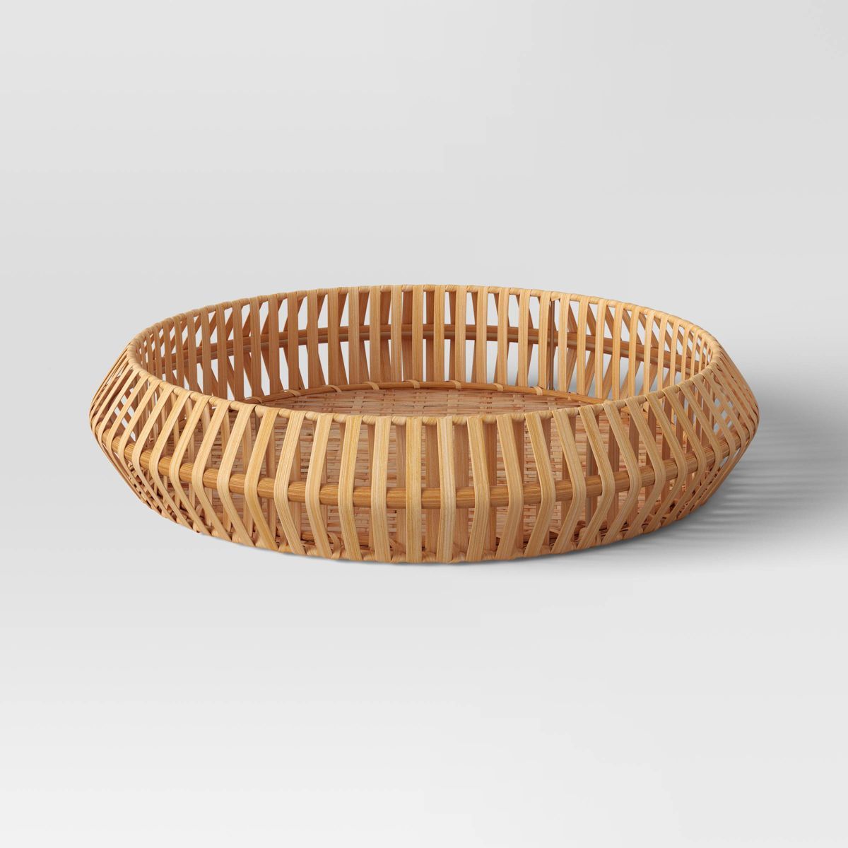 Round Vertical Natural Weave Tray - Threshold™ | Target