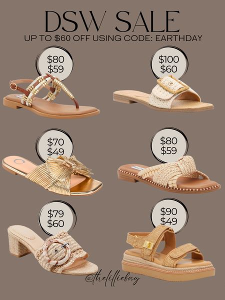 DSW sale on trending sandals, heels and more! Up to $60 off your purchase using code EARTHDAY at checkout. Today only!✨

Denim. Sandals. Neutral sandals. Heels. Spring outfit. Wedding guest. Summer outfit. Vacation outfit. 

#LTKsalealert #LTKshoecrush #LTKfindsunder100
