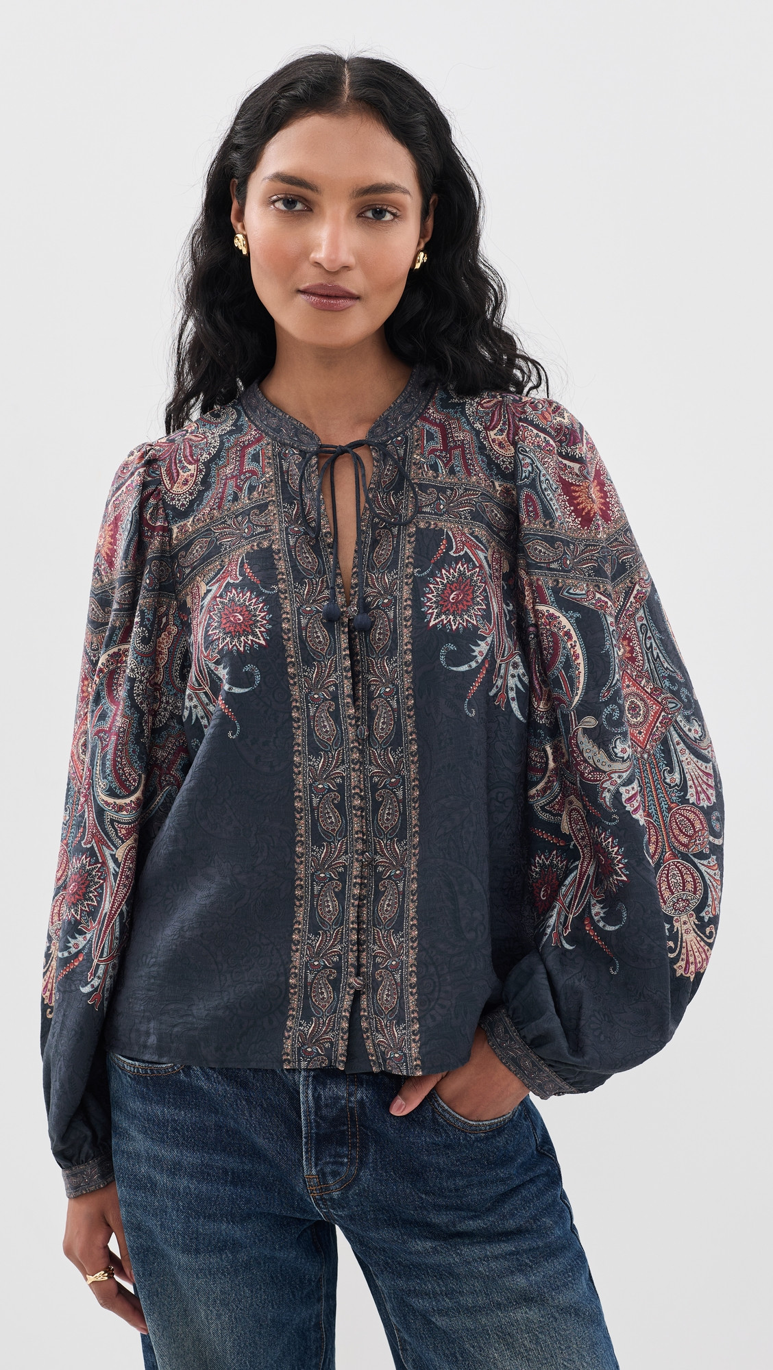 Sea Hyacinth Top Navy XS | Shopbop
