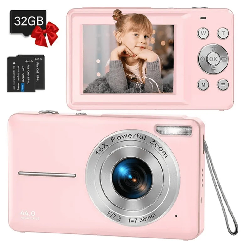 ACTITOP Digital Camera FHD1080P 44MP Vlogging Camera for Kids 2.4"LCD Screen Small Video Camera w... | Walmart (US)
