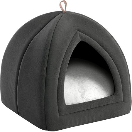 Cat Bed for Indoor Cats Cat Houses Small Dog Bed - 15/19 inches 2-in-1 Cat Tent Kitten Bed Cat Hut C | Walmart (US)