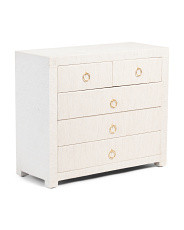 27in Raffia 5 Drawer Chest | TJ Maxx