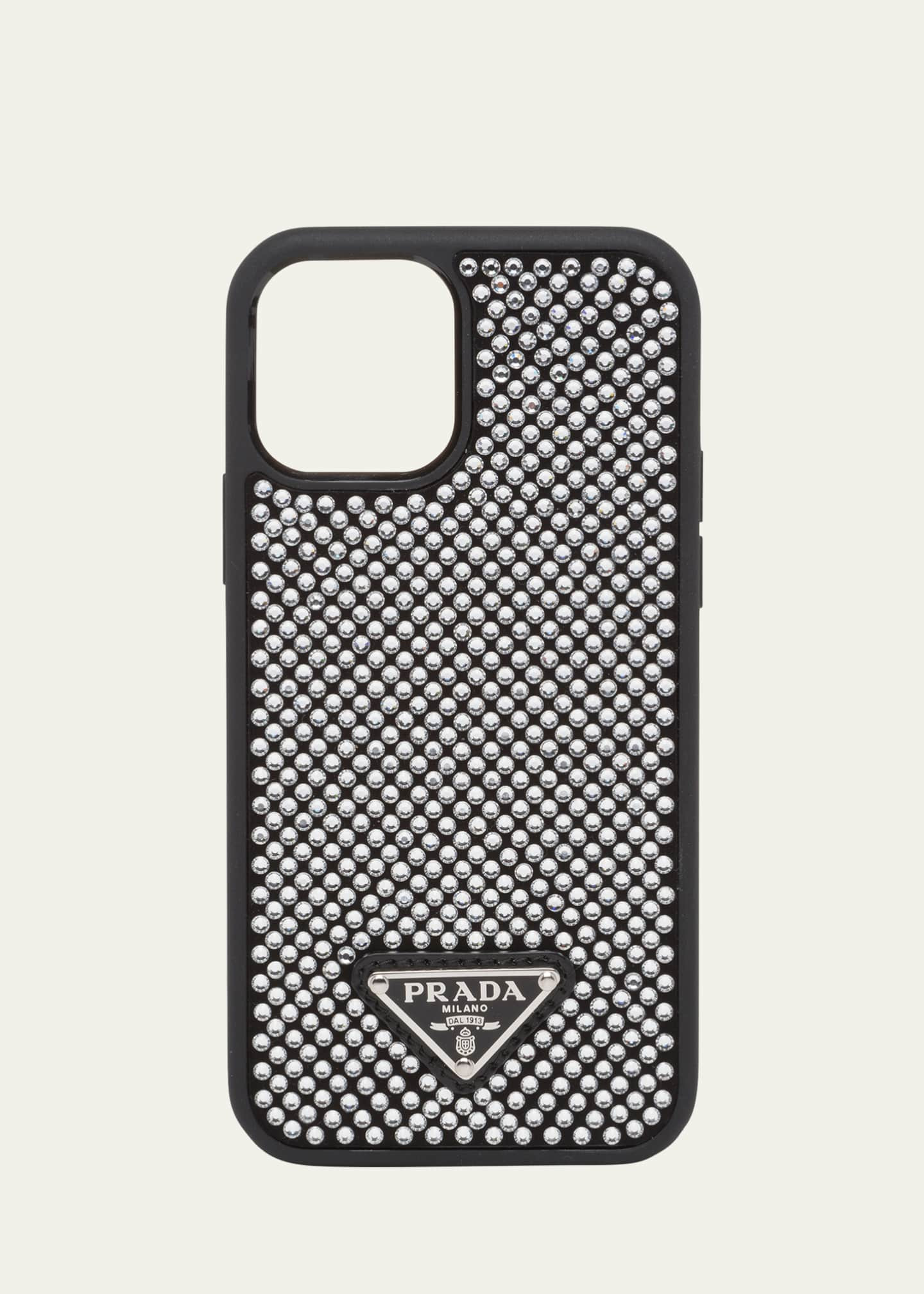 Prada Crystal Triangle Logo iPhone 12 Pro Case | Bergdorf Goodman