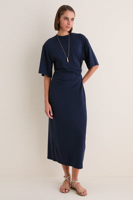 Navy Luna Cinched Maxi Dress | Tuckernuck (US)