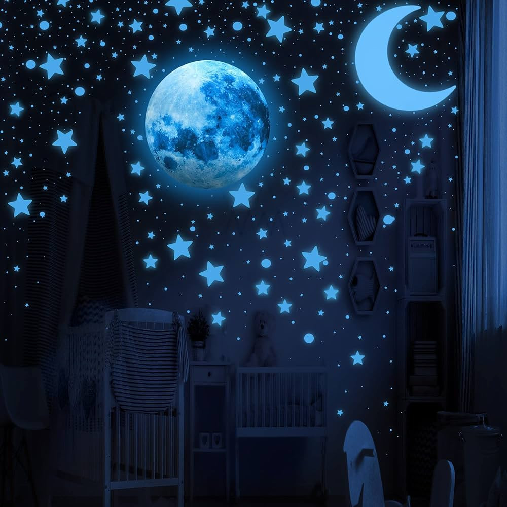 LUMOSX Glow in The Dark Stars for Ceiling - 1050 Pcs with Bonus Moons & Constellation E-Book | Ce... | Amazon (US)