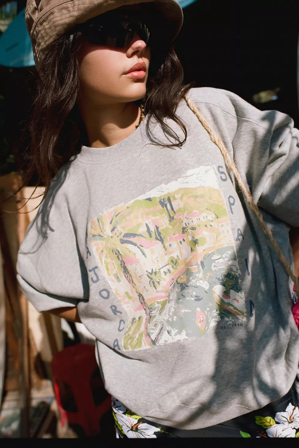 UO Majorca Tasha Pullover Crew Neck Sweatshirt | Urban Outfitters (US and RoW)