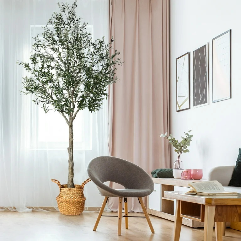 10FT Tall Big Artificial Olive Tree With Handmade Seagrass Basket, 50 lb Perfect Tall Faux Topiar... | Walmart (US)