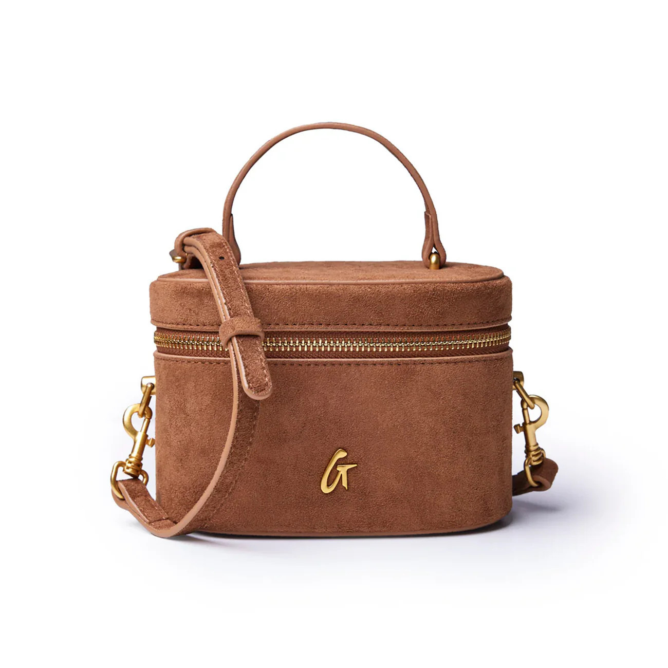 MINI SUEDE VANITY BAG - BROWN | Glam-Aholic Lifestyle