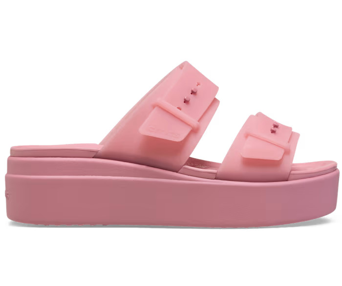 Brooklyn Buckle Frosted Low Wedge | Crocs (US)