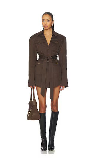 Lumi Mini Dress in Espresso | Revolve Clothing (Global)