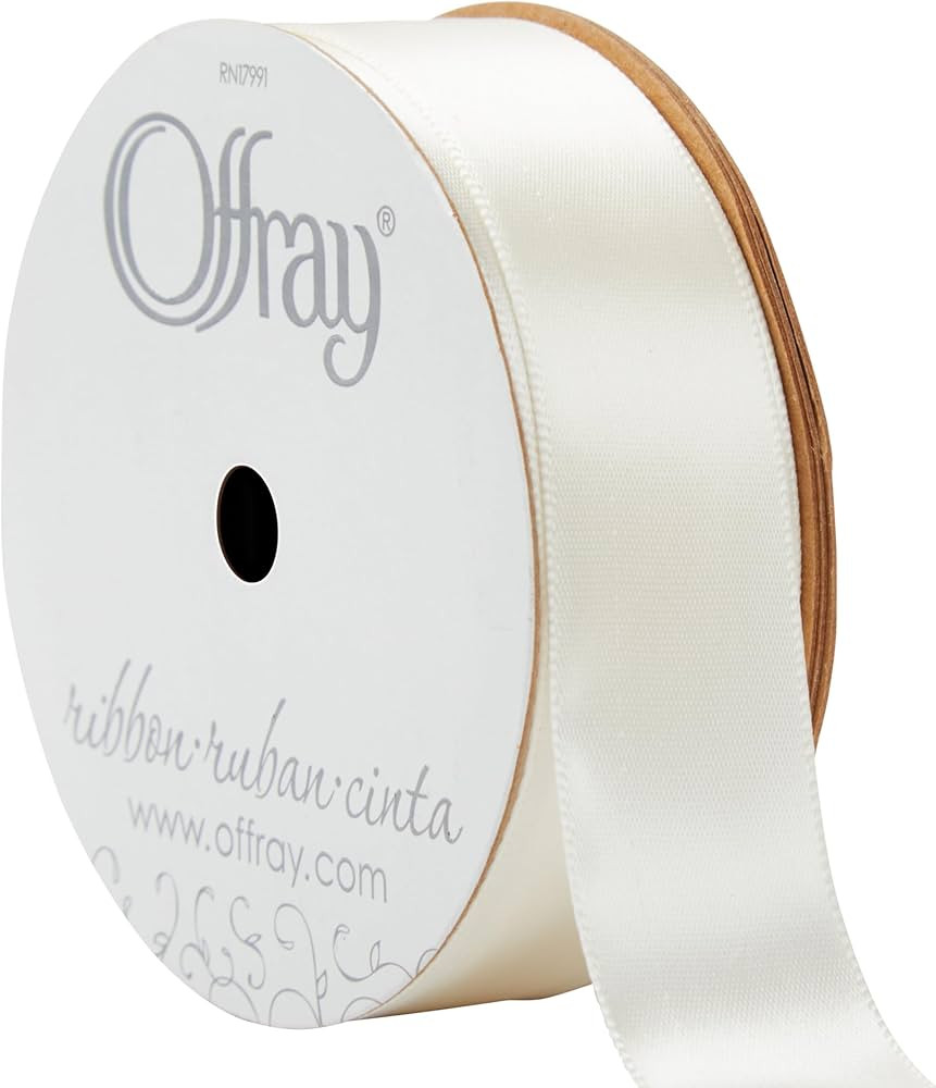 Offray 146192 1 and 1/8" Wide Single Face Satin Craft and Decorative Ribbon, 21-Foot Spool, Antiq... | Amazon (US)