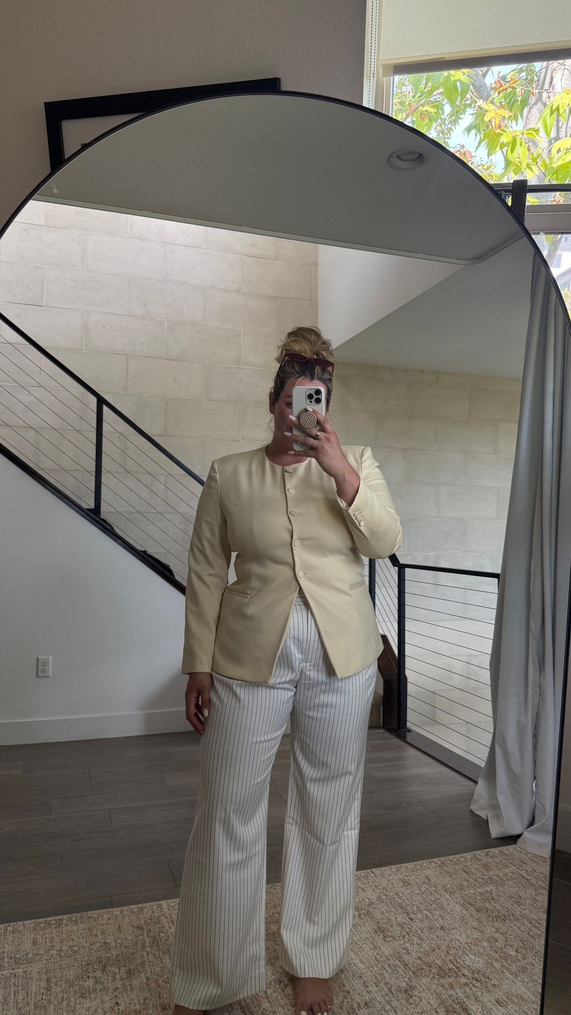 summery workwear ☀️ wearing an xl in the top and a 33 long in the pants!

#LTKSummerEdit #LTKWorkwear #LTKMidsize