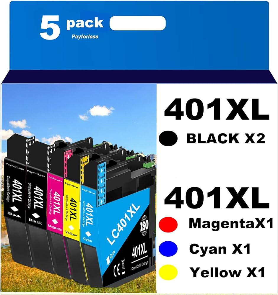 LC401XL Ink Cartridges for Brother Printer Compatible for Brother LC401 Ink Cartridges for Brothe... | Amazon (US)