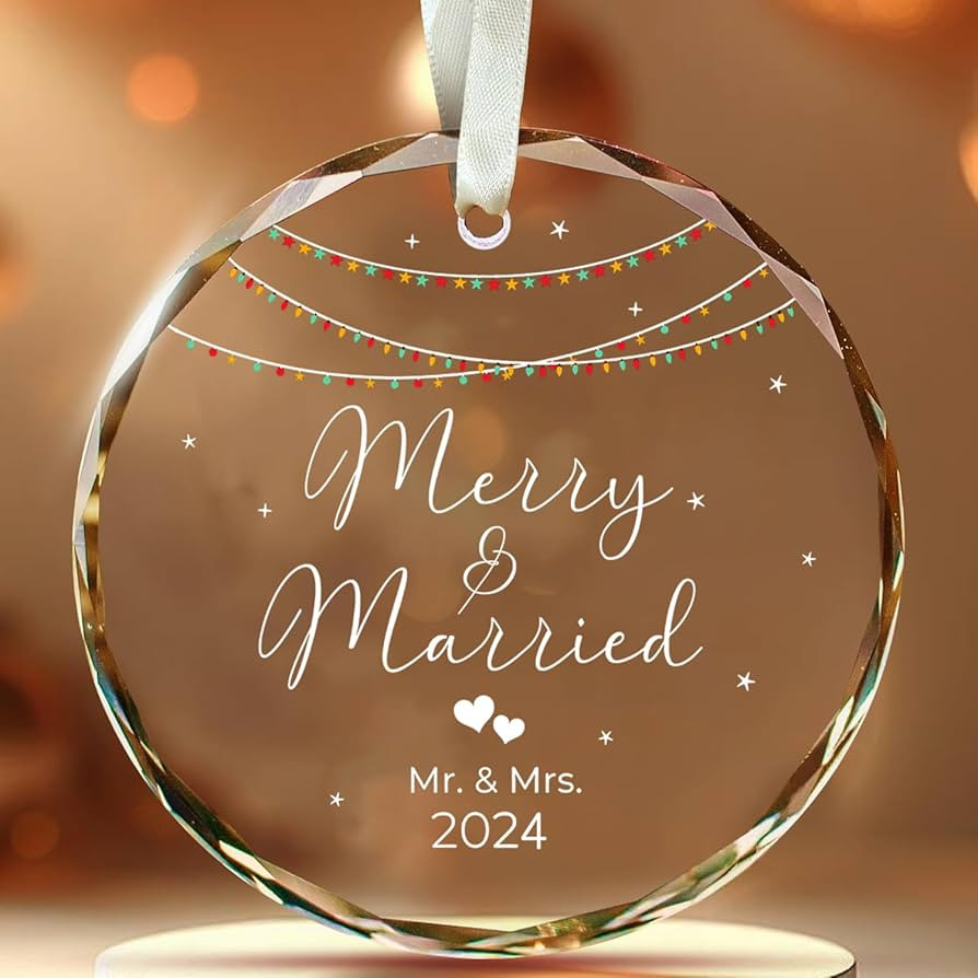 First Christmas Married Ornament 2024 - Just Married Couple Gifts for Newly Married Couples - Mr ... | Amazon (US)
