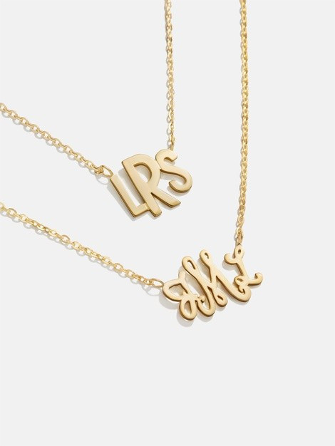 Custom Monogram Nameplate Necklace | BaubleBar (US)