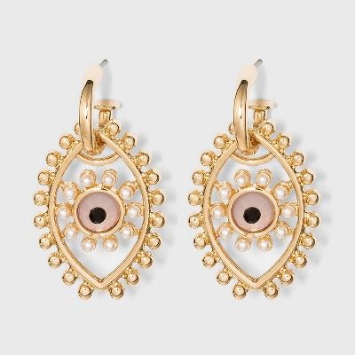 SUGARFIX by BaubleBar Evil Eye Drop Earrings - Gold | Target