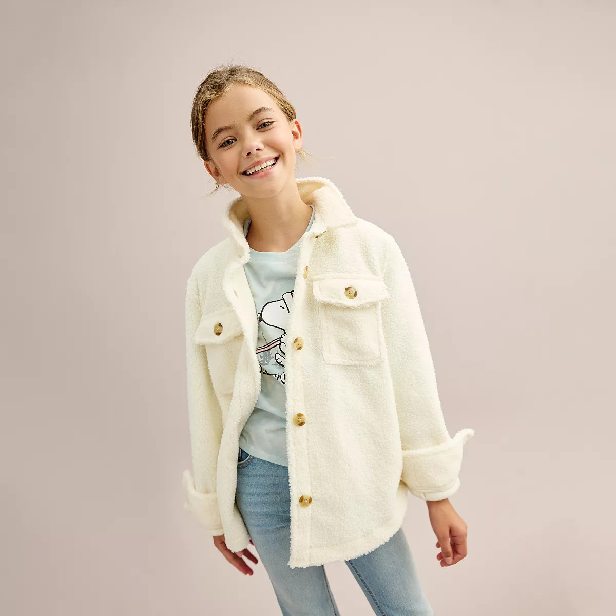 Girls 6-20 SO® Teddy Shacket in Regular & Plus Size | Kohl's