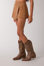 Freya Skort in Camel | lauren nicole