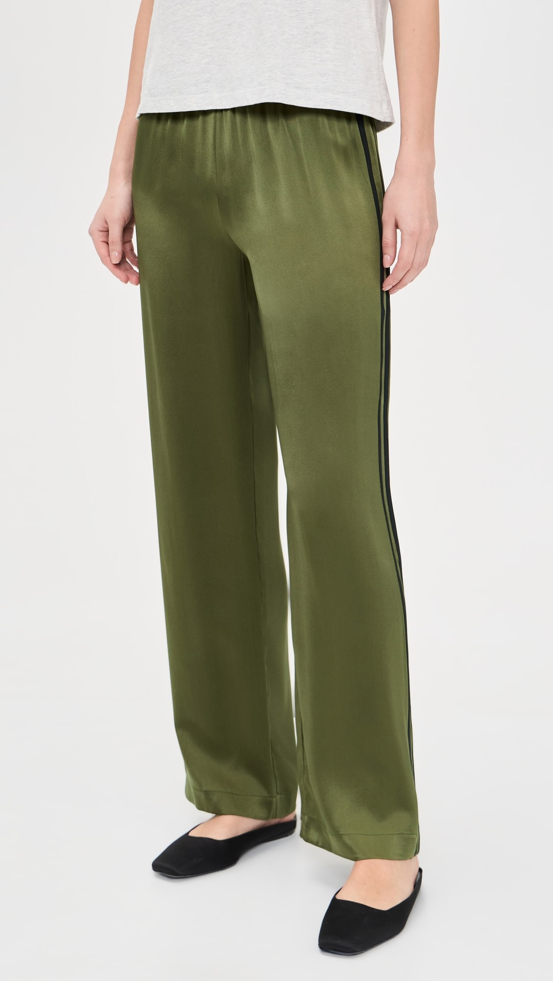 The Silk Stripe Simple Pants | Shopbop
