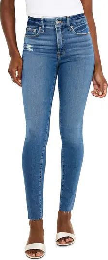 Good American Good Legs Raw Hem Skinny Jeans | Nordstrom | Nordstrom