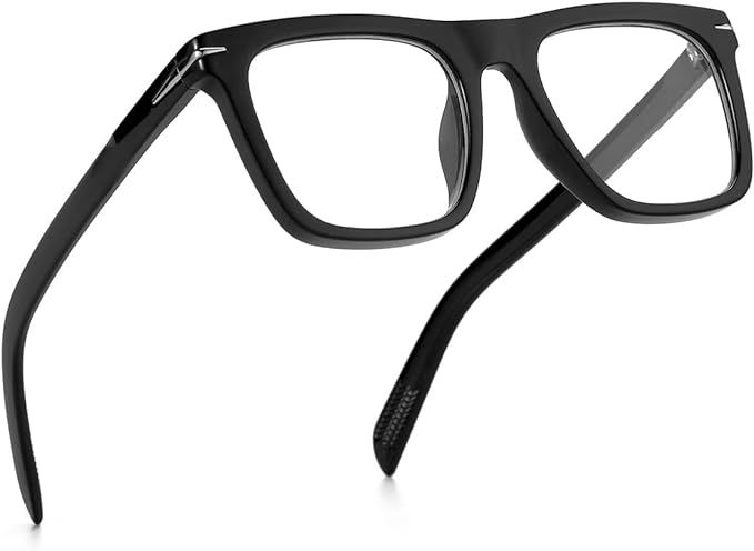NIDOVIX Trendy Square Blue Light Blocking Glasses for Men Women, Fashion Frame Non-prescription C... | Amazon (US)