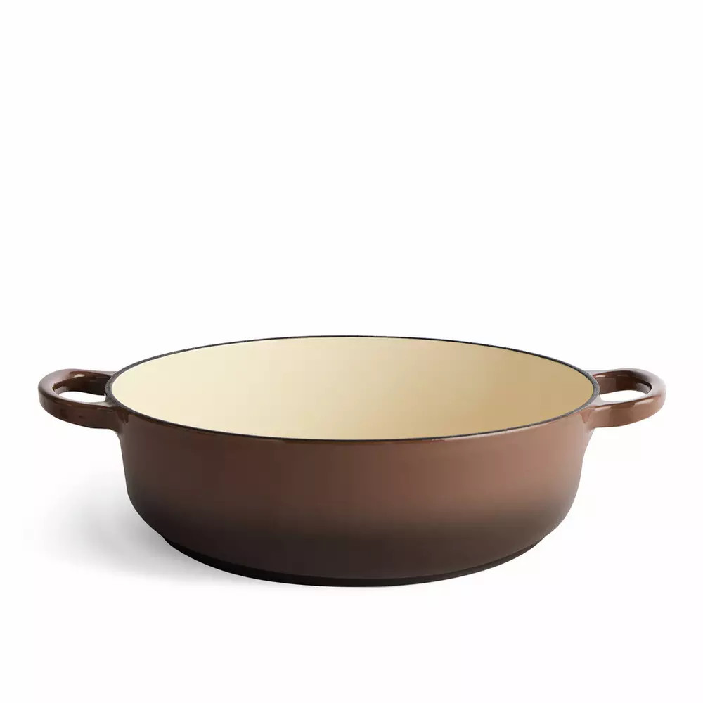 Buy Habitat 4 Litre Cast Iron Shallow Casserole Dish - Red | Casserole pots | Habitat | Habitat UK