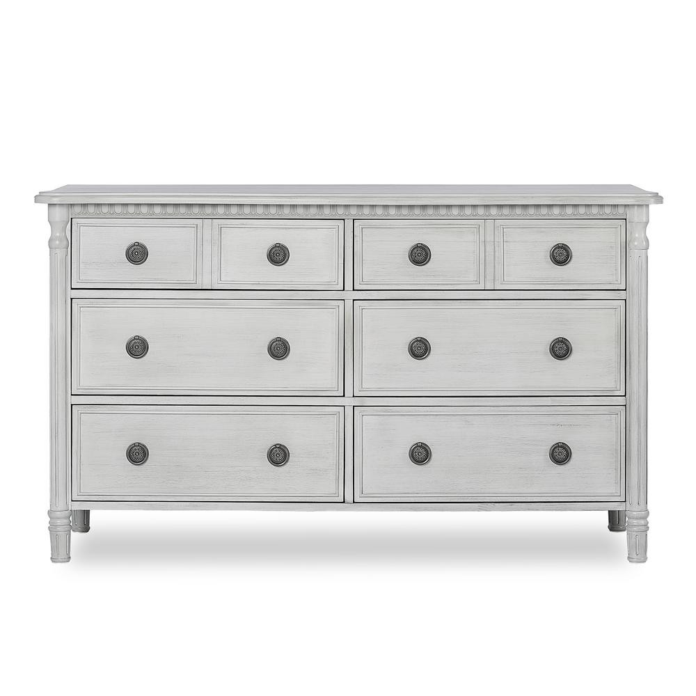 Evolur Julienne 6-Drawers Antique Grey Mist Double Dresser-838-AM - The Home Depot | The Home Depot