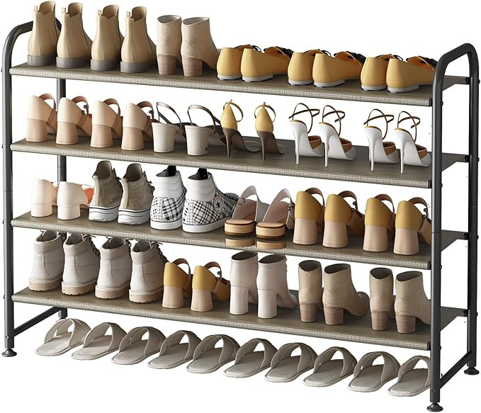 INGIORDAR Shoe Rack 4 Tier Storage Organizer for Closet Entryway | Amazon (US)