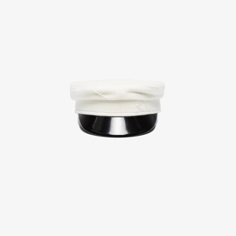 Ruslan Baginskiy White wool baker boy cap | Browns Fashion