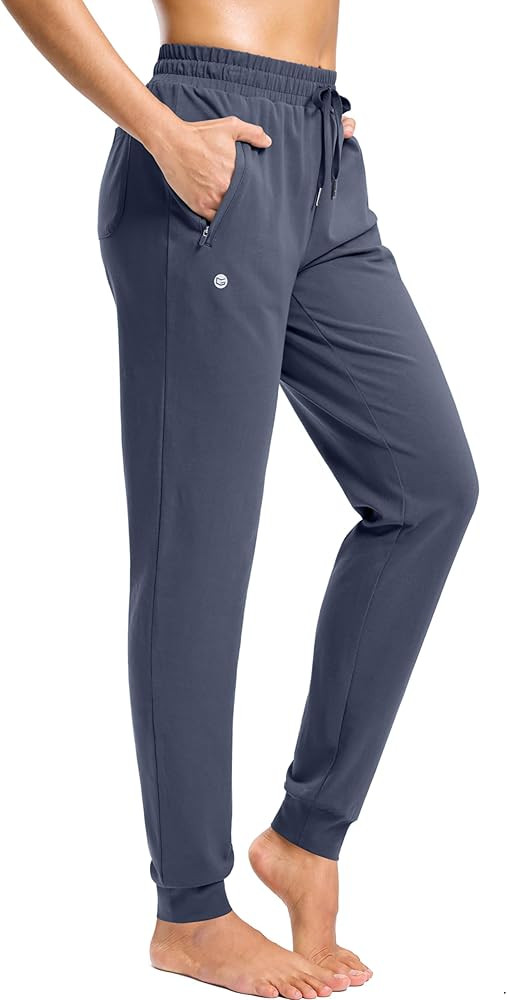 G Gradual Women's 30"/32"/34" Inseam Tall Sweatpants Cotton Joggers with Zipper Pockets Yoga Loun... | Amazon (US)