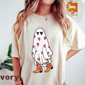 BOO in BOOTS Comfort Colors Shirt Western Ghost Shirt Retro - Etsy | Etsy (US)