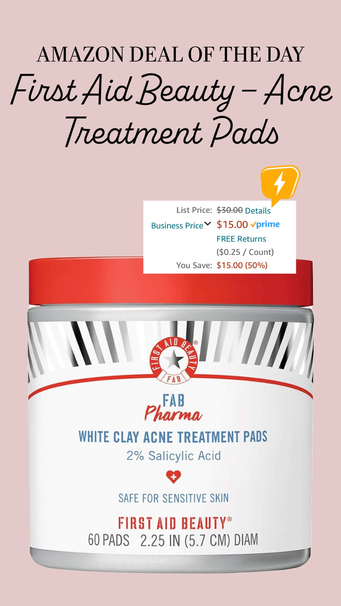 🚨 Amazon Deal of the Day: First Aid Beauty – Acne Treatment Pads!!!! 🚨

I use these daily and I LOVE THEM!#LTKGiftGuide 

#LTKSaleAlert #LTKBeauty