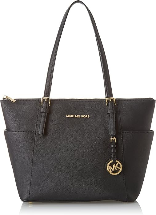 Michael Kors Women's Jet Set Item East/West Trapeze Tote-Black, One Size | Amazon (US)