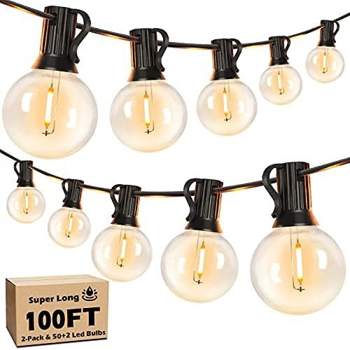 100FT LED Outdoor String Lights | Amazon (US)