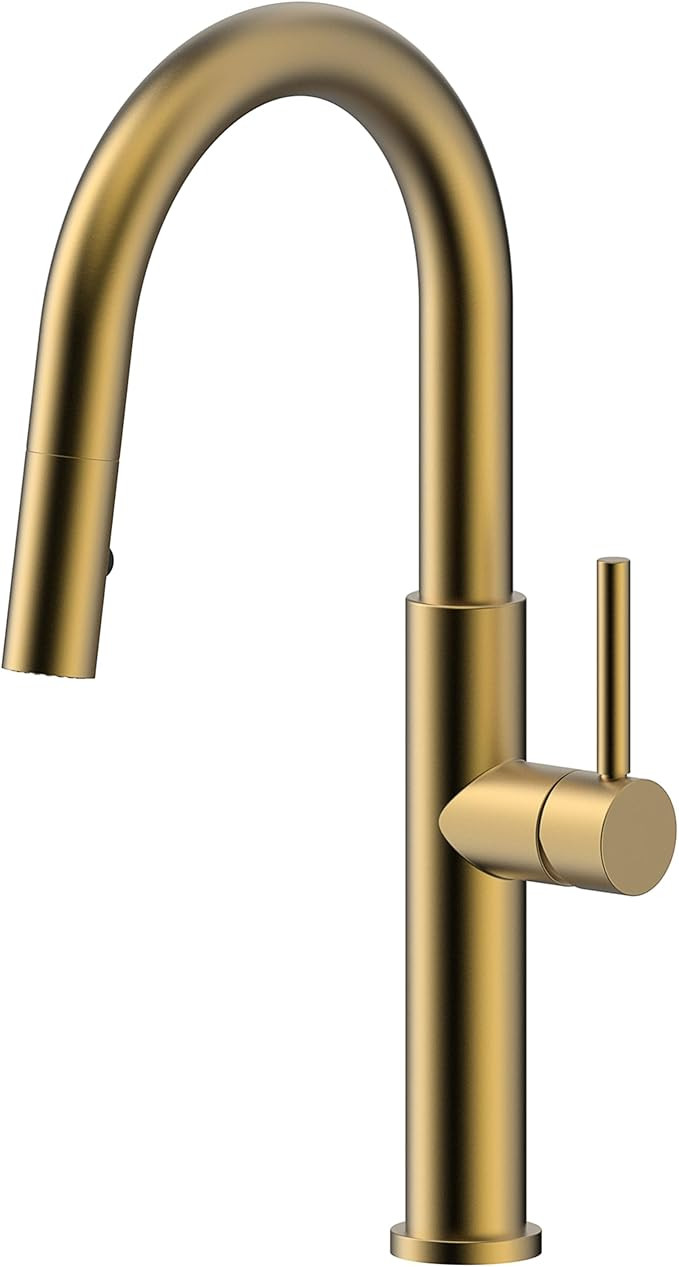 Kitchen Faucets with Pull Down Sprayer - Single Handle High Arc Stainless Steel Kitchen Sink Fauc... | Amazon (US)