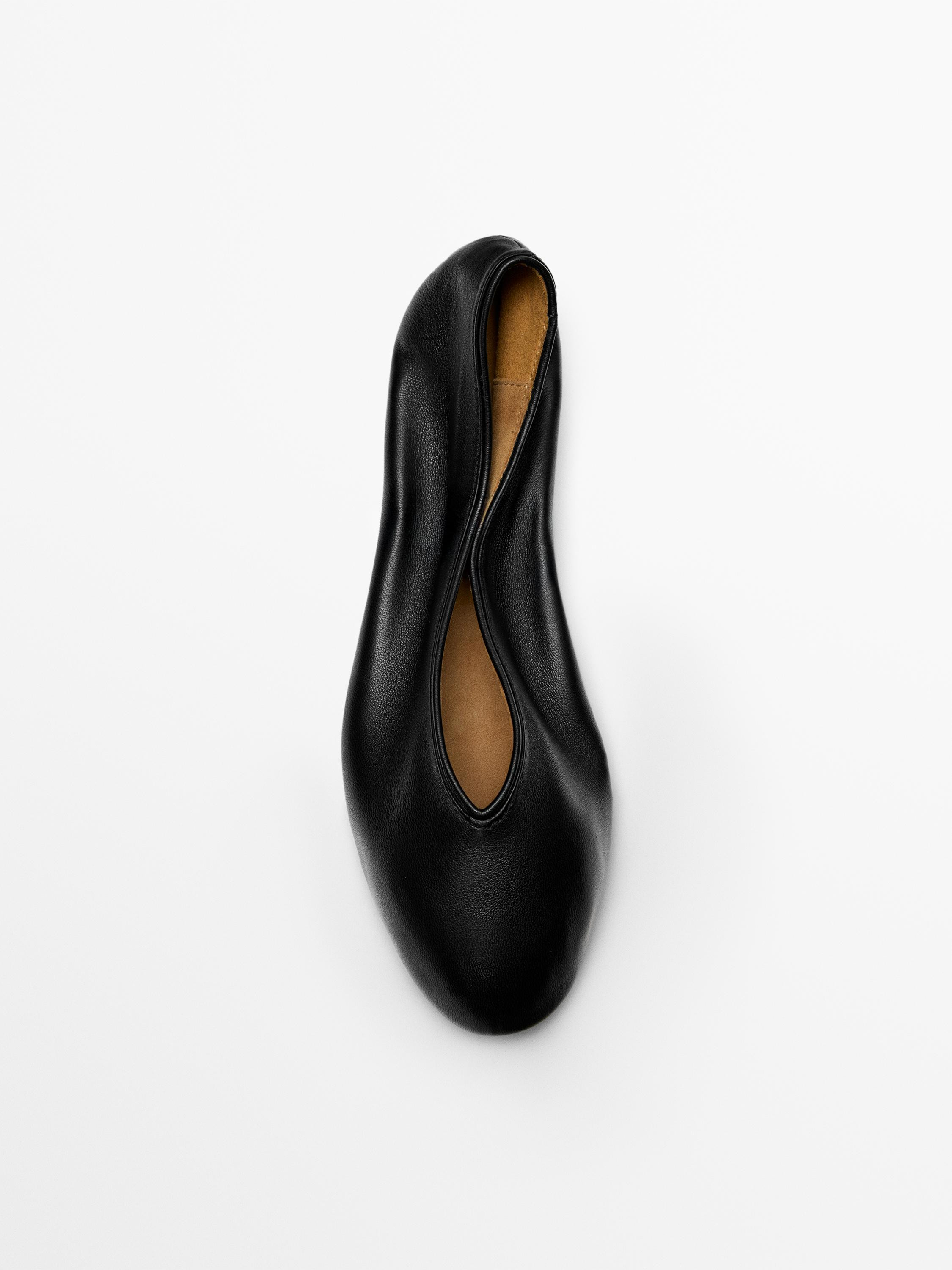 Soft leather ballerinas | Massimo Dutti UK
