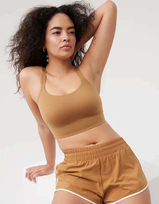 OFFLINE By Aerie Real Me Hold Up! Racerback Sports Bra | Aerie