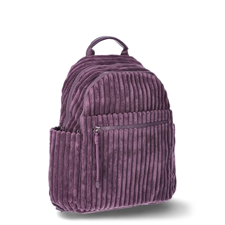 No Boundaries Corduroy Backpack, Dark Amethyst, Women’s | Walmart (US)