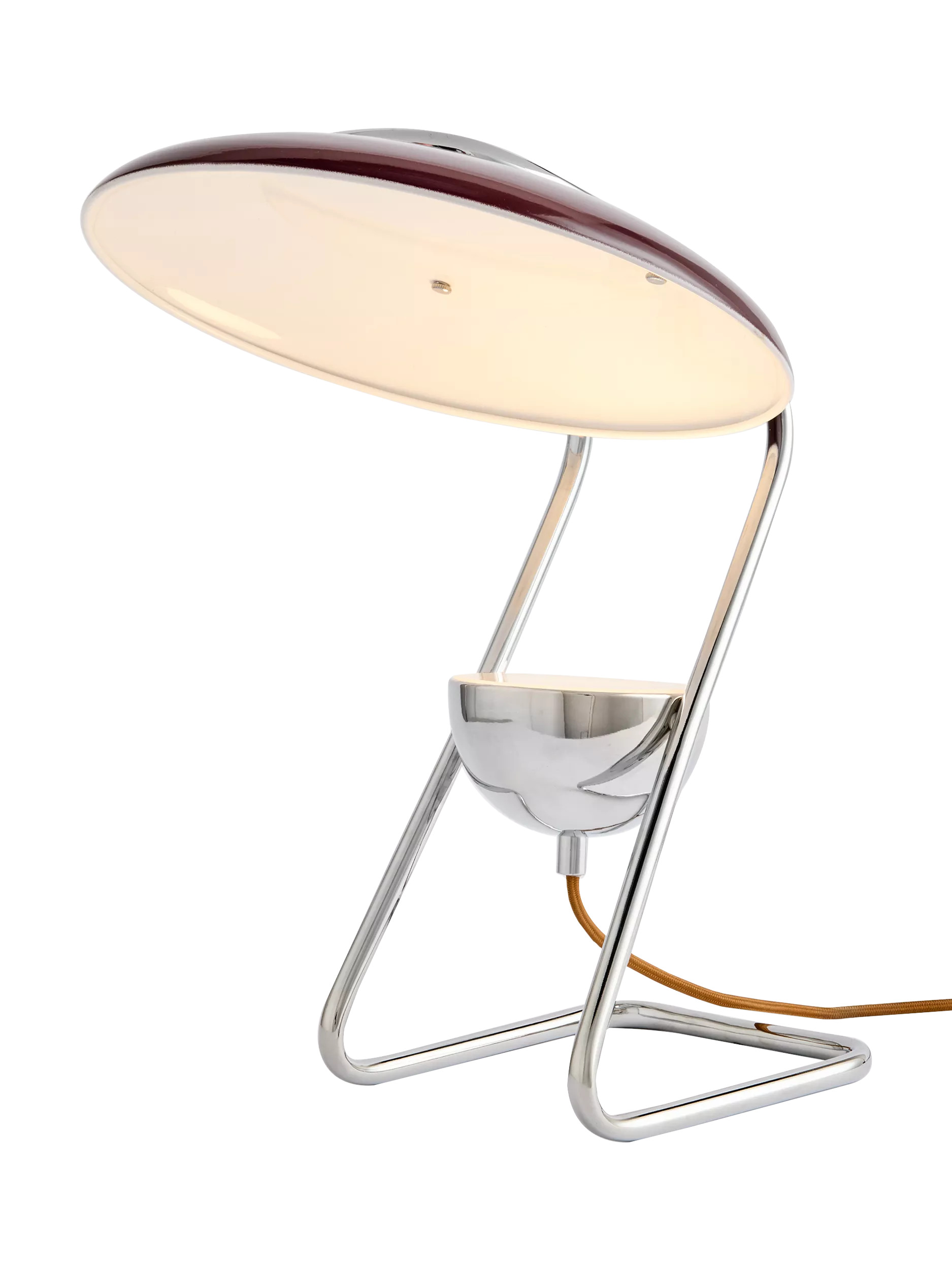 MADE Brando Table Lamp, Brown/Chrome | John Lewis (UK)