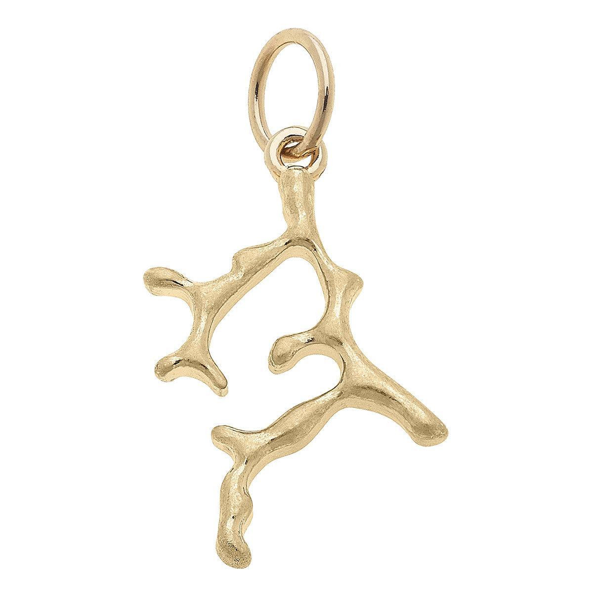 Ocean Coral Charm in Shiny Gold | CANVAS