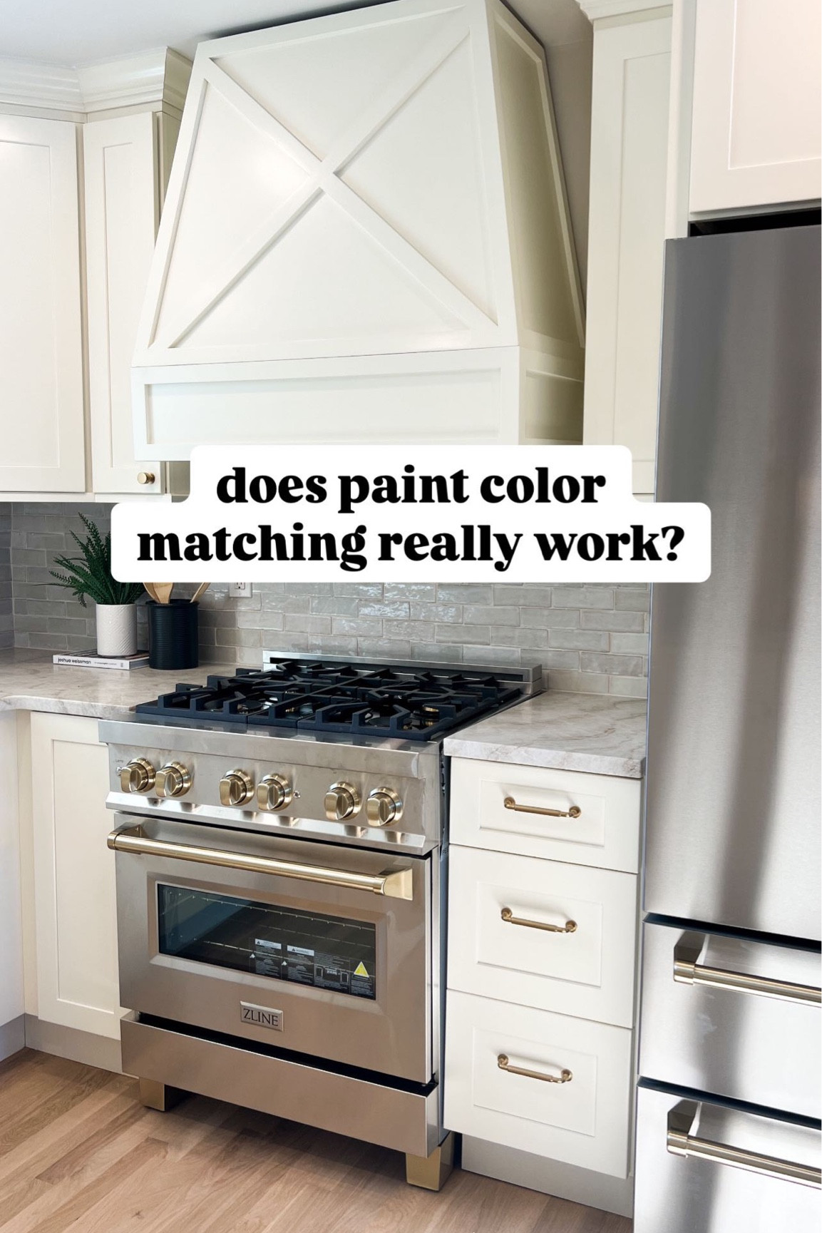 when we found this range hood from @hoodsly, we knew it was perfect for the cream kitchen cabinets at our James Island flip. 

come with us as we color match the paint on our cabinets at @sherwinwilliams and see if color matching really works!

#homedesigntrends #renovation #kitchenremodel #paintcolors #homeimprovement