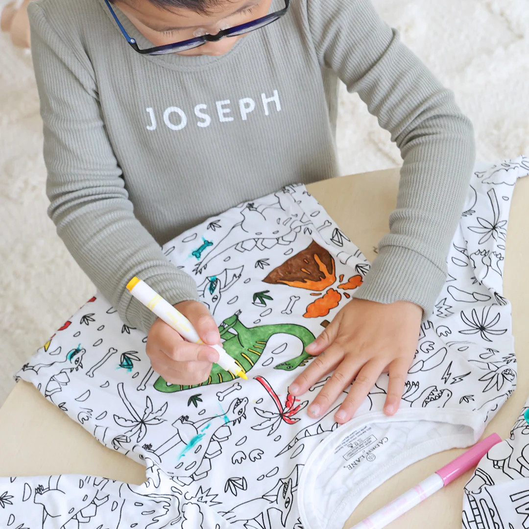 ColorMe Pajama™ Two Piece Set | Jurassic Playground* | Caden Lane
