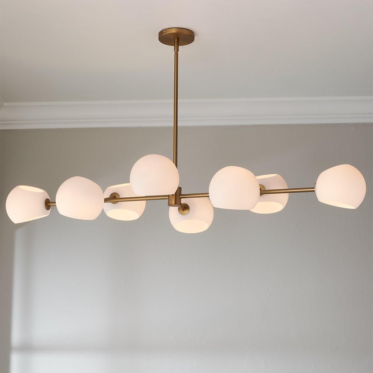 Xaviero Glass Island Chandelier - Opal | Shades of Light