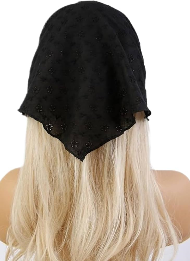 Huachi Head Scarf Headband for Women\u2019s Hair hair - Black Bandanas for Women - Lace Hair Scar... | Amazon (US)