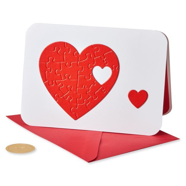 Heart Puzzle Valentine&#39;s Day Card - PAPYRUS | Target